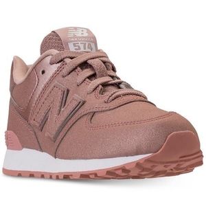 New Balance 574 Pink Glitter Sneakers